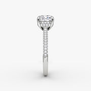 Cushion Cut - Royal Pave Ring - 14 K Gold